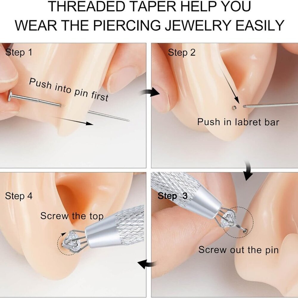 Flat Back Stud Earrings Hypoallergenic Stainless … - image 6